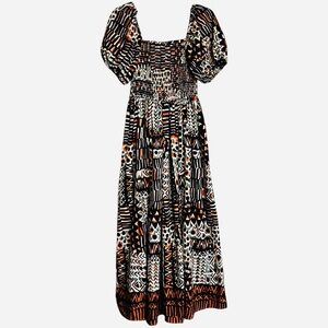 Geometric Lightweight Maxi Dress size Small Made in India